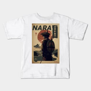 Nara Samurai Vintage Travel Art Poster Kids T-Shirt